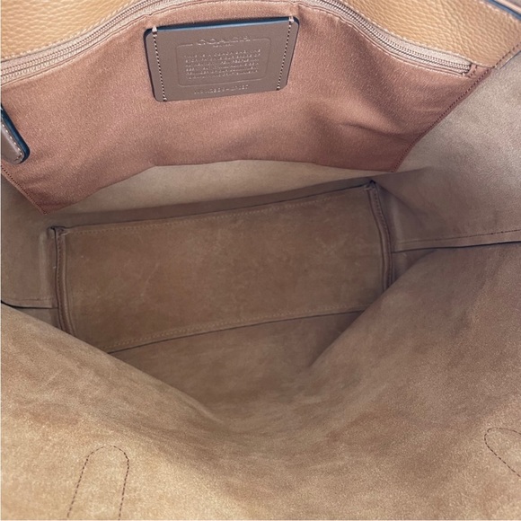 Authentic Coach blue denim leather shoulder tote bag new with tags - Picture 3 of 7